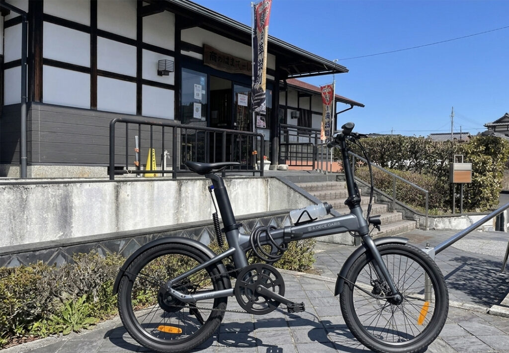 西の湖すてーしょんと電動ミニベロ