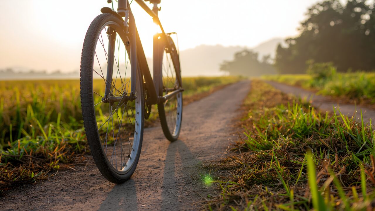 滋賀県近江八幡の湖畔サイクリングコースのイメージ